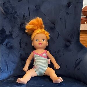 Zaps creation look mommy I can swim Striped Swimsuit Doll with Orange Hair